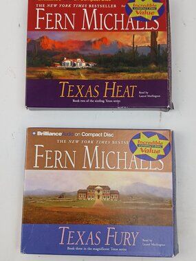 Fern Michaels Texas Heat & Texas Fury Audiobook CD Lot Brilliance Audio Unabridg